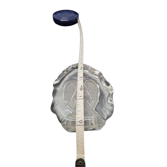 Lead Crystal Intaglio Etched Angel Paperweight - Picture 7 of 9